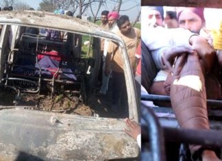 ସ୍କୁଲ ଭ୍ୟାନ୍ରେ ନିଆଁ, ୪ ଜଣ ଛାତ୍ରଙ୍କର ମୃତ୍ୟୁ