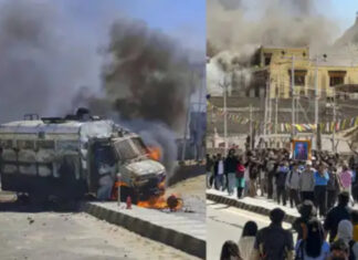 ଲଦାଖରେ ବଢ଼ି ଚାଲିଛି ହିଂସା ,୪ ମୃତ