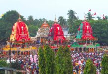ଶରଧାବାଲିରେ ପହଞ୍ଚିଲେ ୩ ରଥ; ଆସନ୍ତାକାଲି ଆଡ଼ପ ମଣ୍ଡପ ବିଜେ