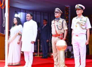 ୮୦ତମ ରାଜ୍ୟସ୍ତରୀୟ ସ୍ୱାଧୀନତା ଦିବସ ପାଳିତ :ଅଭିବାଦନ ଗ୍ରହଣ କଲେ ମାନ୍ୟବର ମୁଖ୍ୟମନ୍ତ୍ରୀ ଶ୍ରୀ ମୋହନ ଚରଣ ମାଝୀ